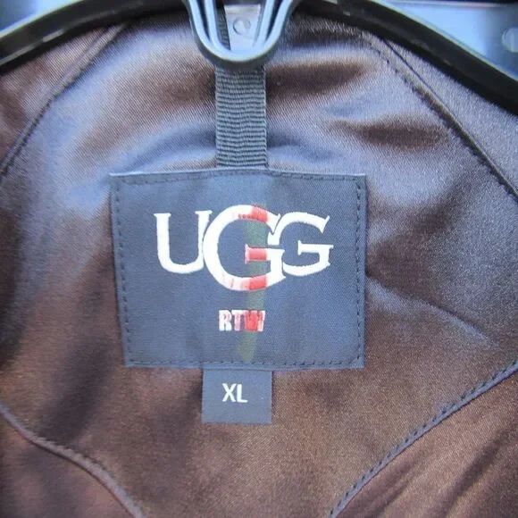 UGG HATTIE LONG OVERSIZED BLACK COAT SZ XL
